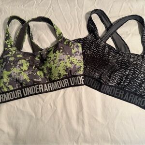 Under Armour Sports Bra Duo - Black and Green Pattern